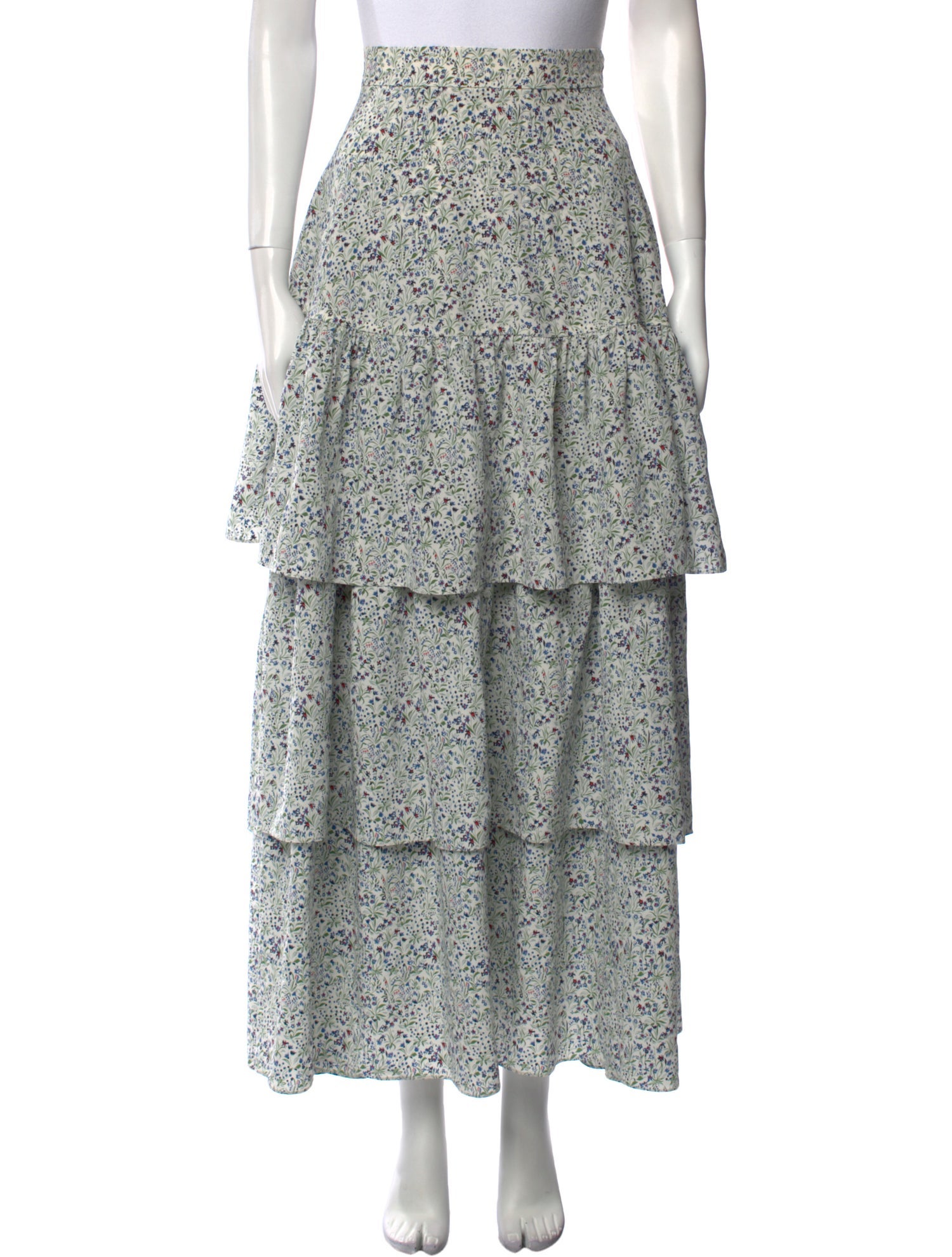 Co. Floral Print Long Skirt