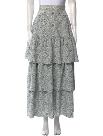 Co. Floral Print Long Skirt