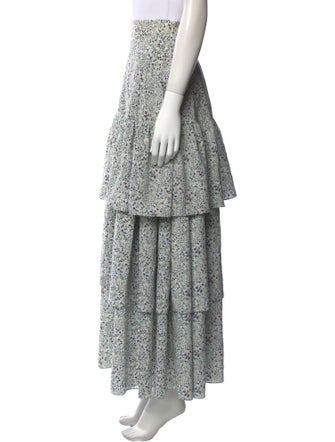 Co. Floral Print Long Skirt