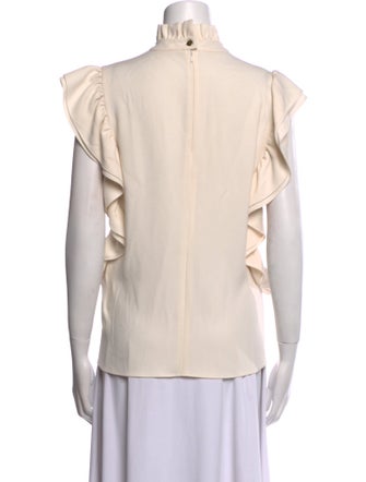 Co. Mock Neck Short Sleeve Blouse