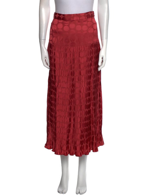 Co. Pleated Accents Midi Length Skirt