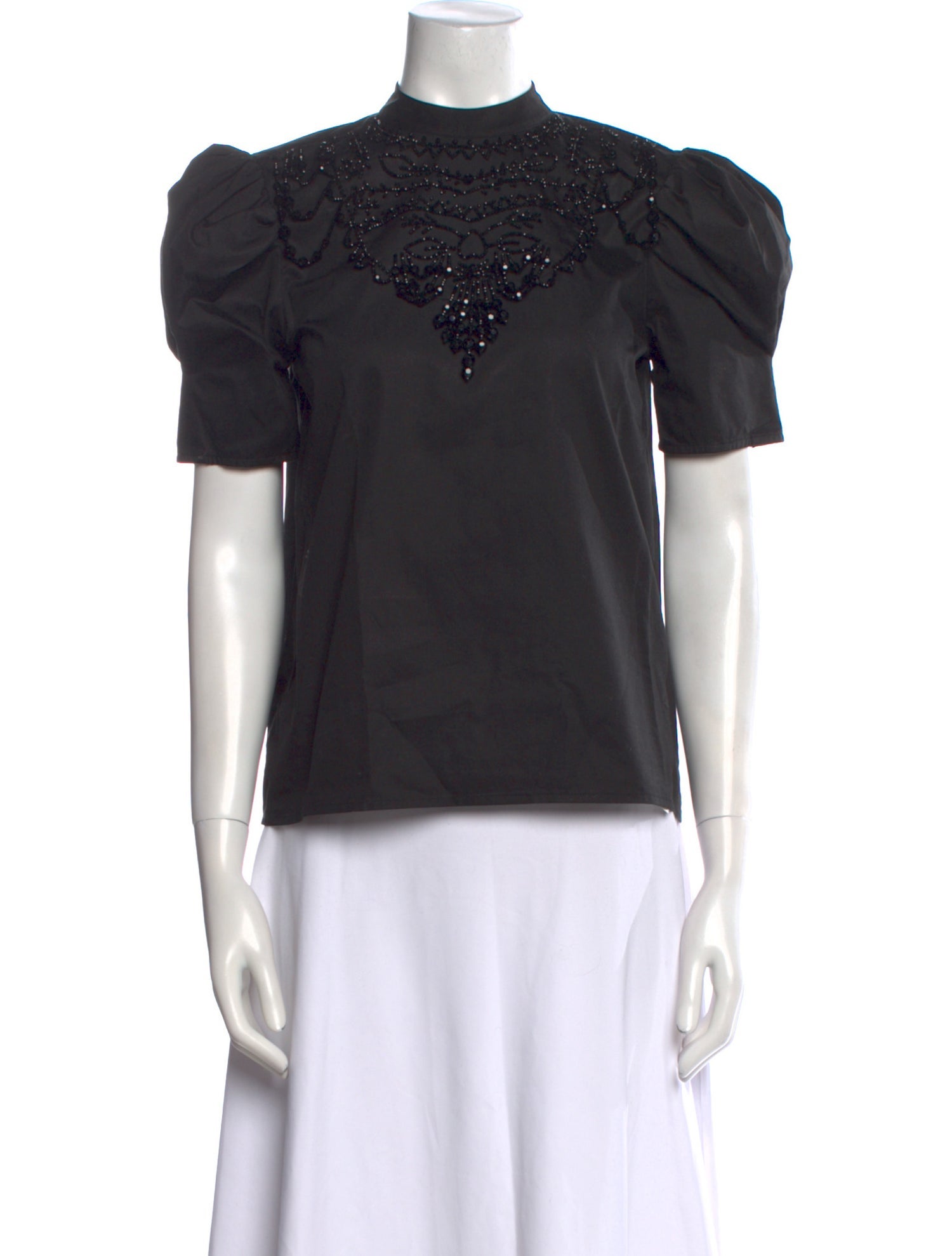 Co. Mock Neck Short Sleeve Top