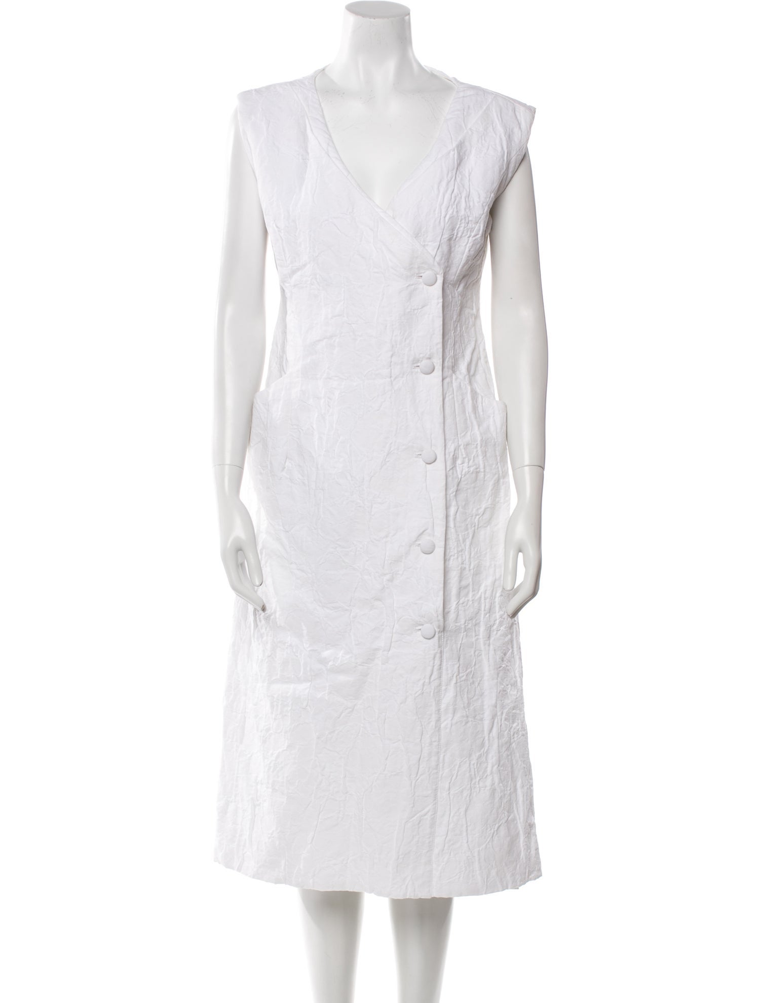 Co. V-Neck Midi Length Dress