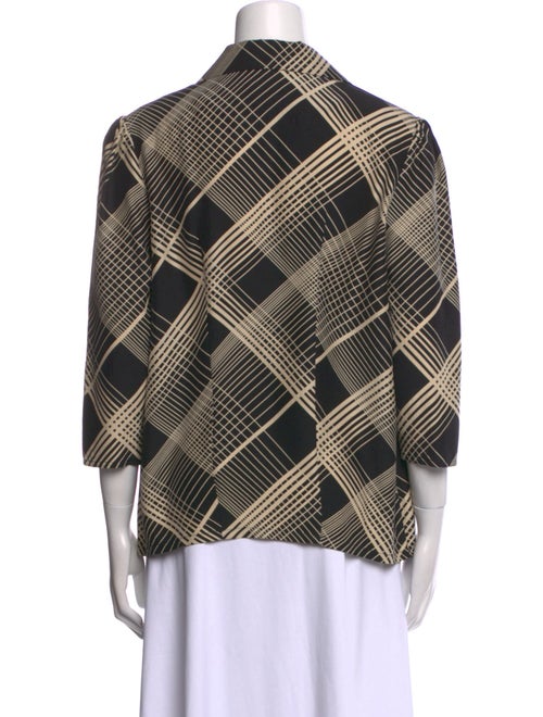 Co. Silk Plaid Print Button-Up Top