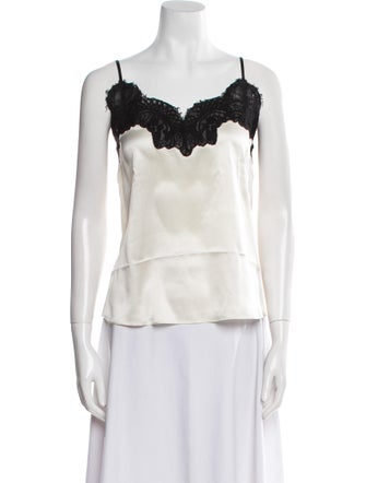 Co. Silk Square Neckline Top