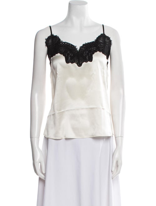 Co. Silk Square Neckline Top