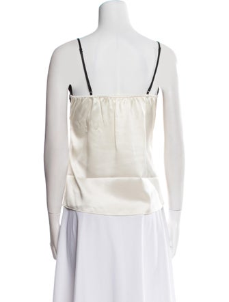 Co. Silk Square Neckline Top