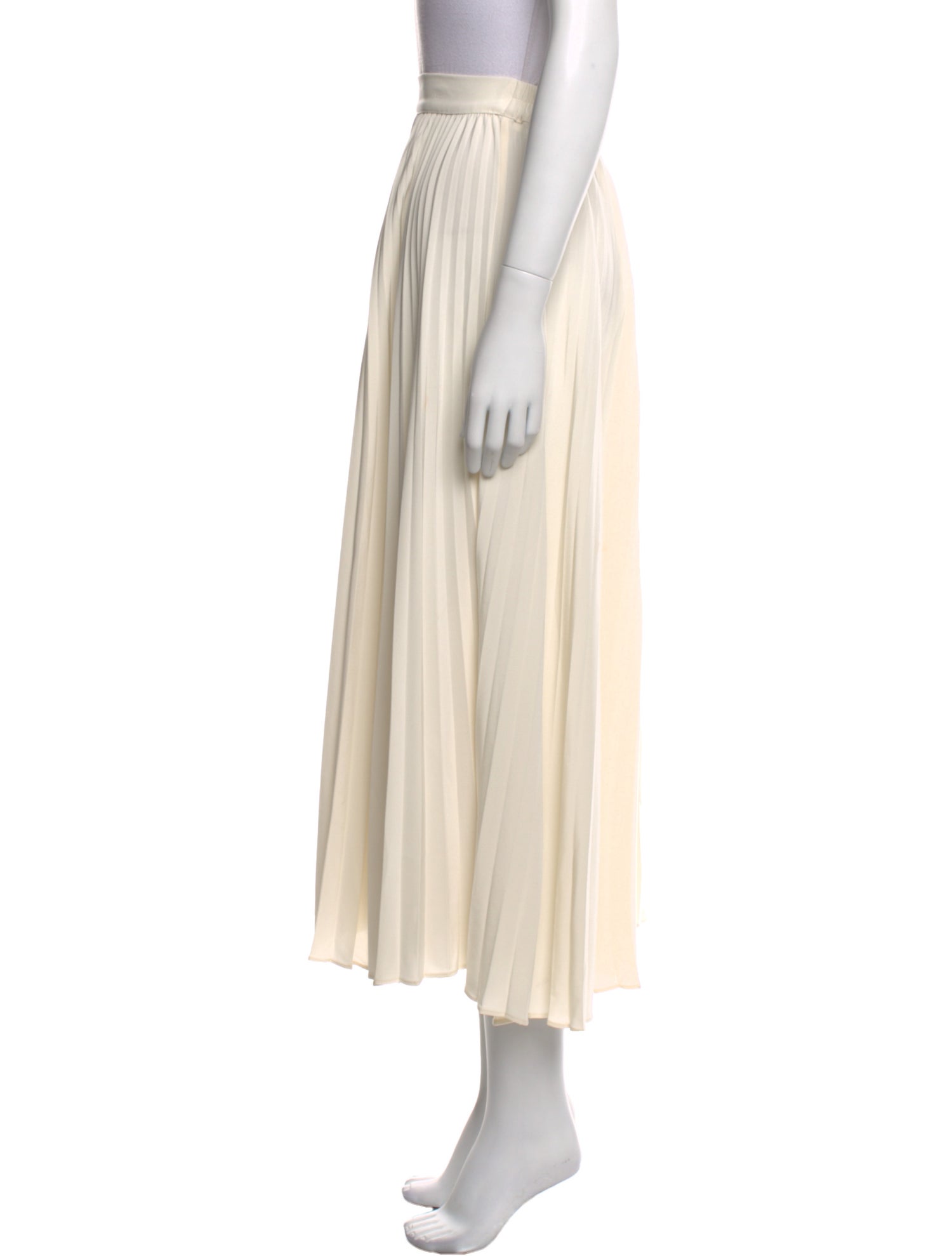 Co. Pleated Accents Midi Length Skirt