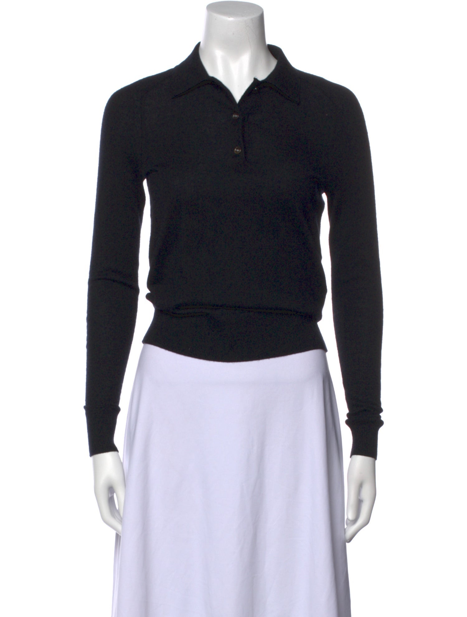 Co. Cashmere Long Sleeve Crop Top