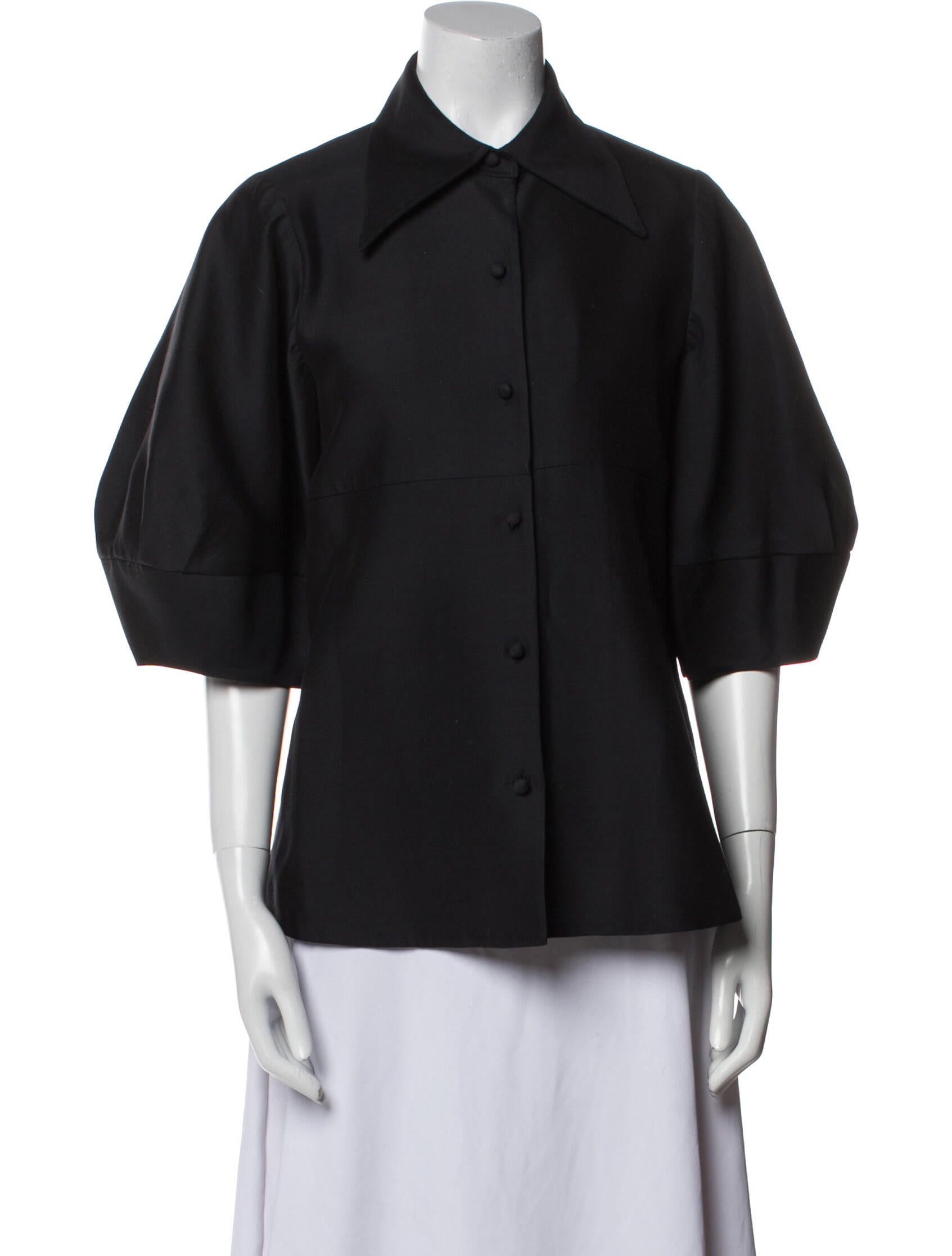 Co. Short Sleeve Button-Up Top