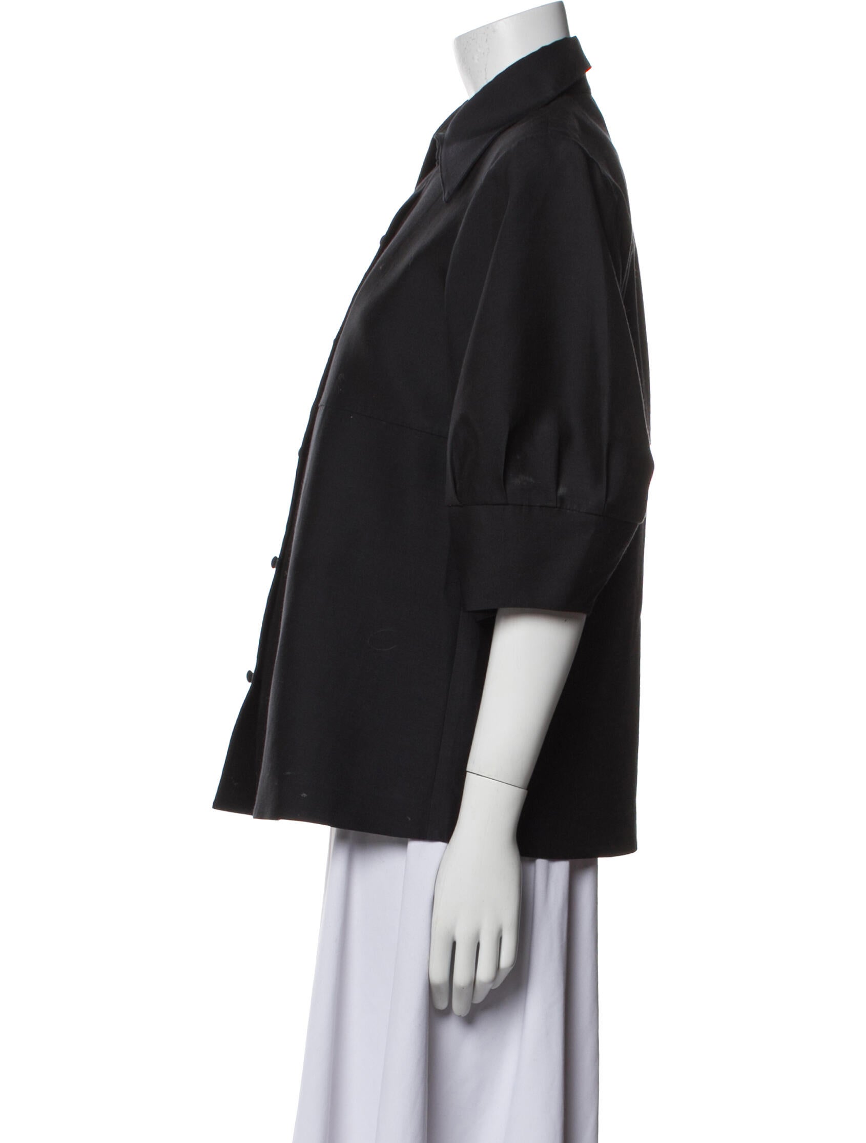 Co. Short Sleeve Button-Up Top