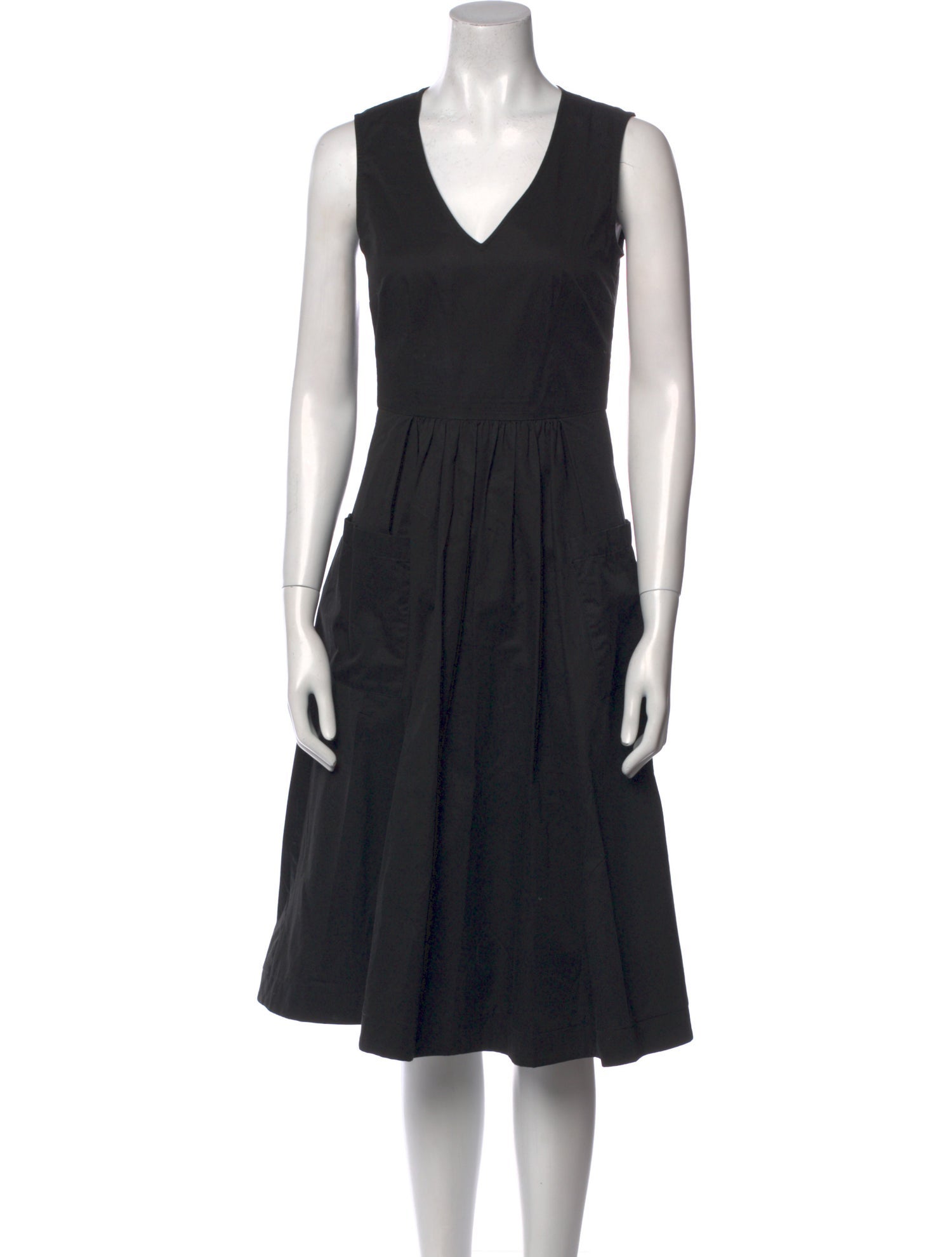 Co. V-Neck Midi Length Dress