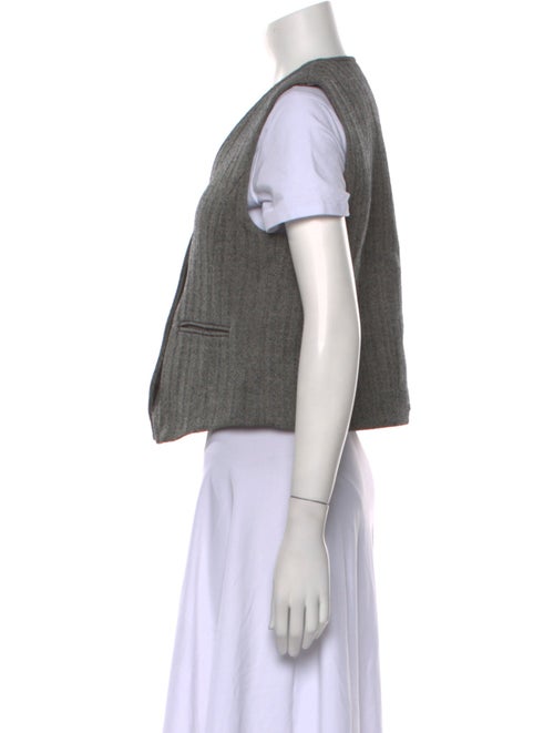 Co. Virgin Wool V-Neck Crop Top