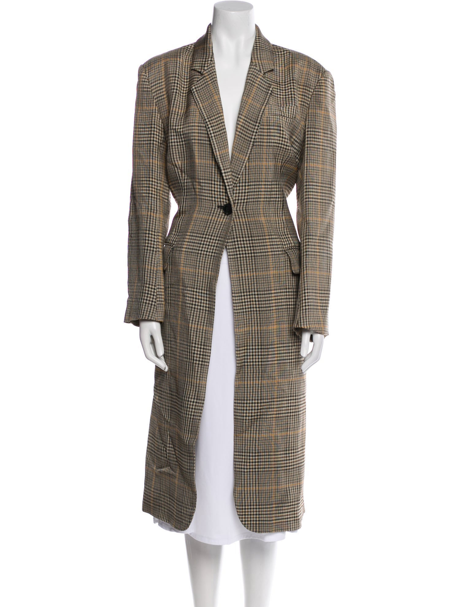 Co. Plaid Print Coat