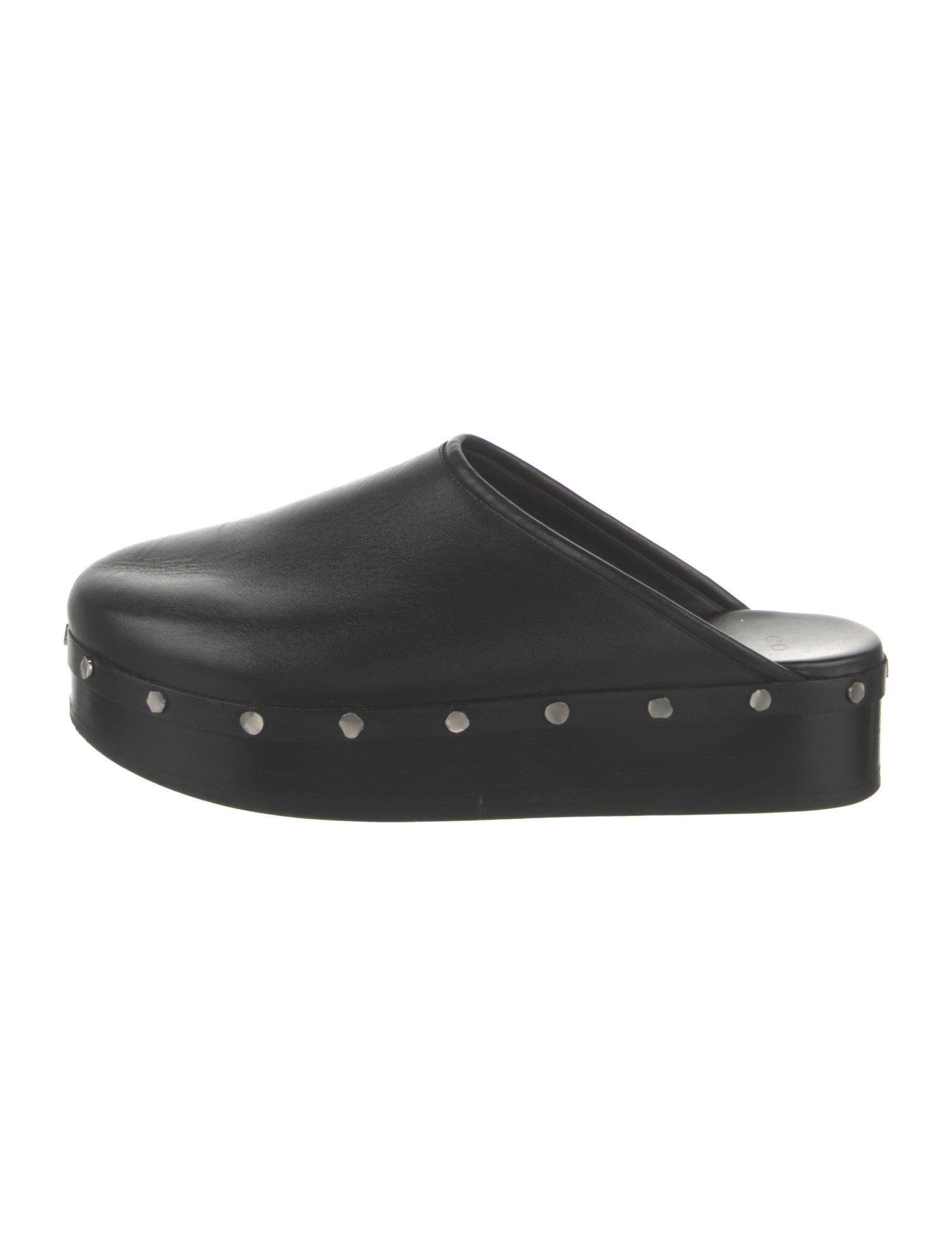Co. Leather Studded Accents Mules