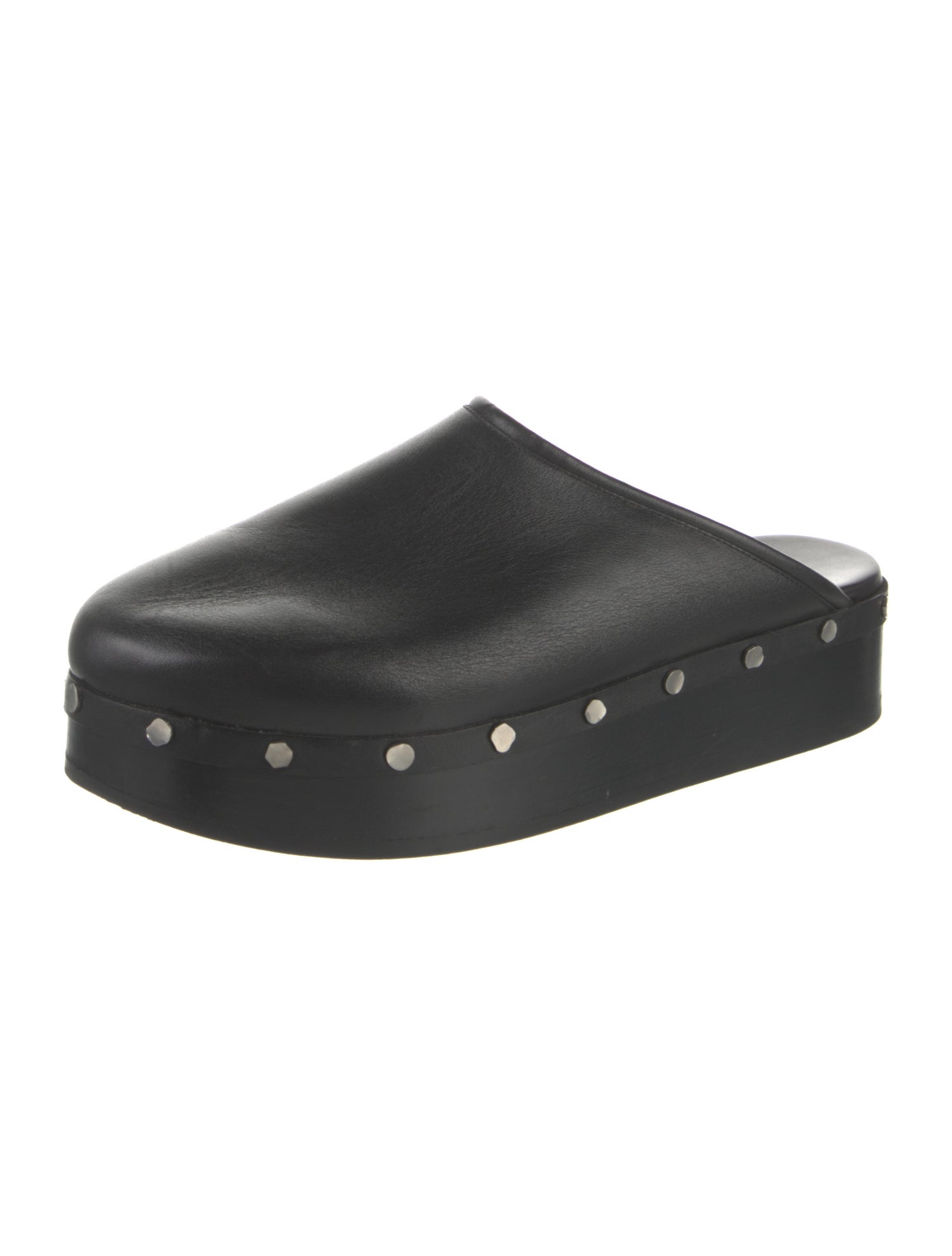 Co. Leather Studded Accents Mules