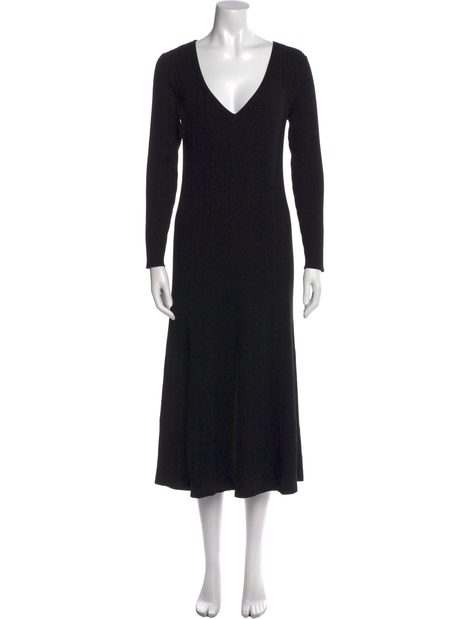 Co. V-Neck Midi Length Dress