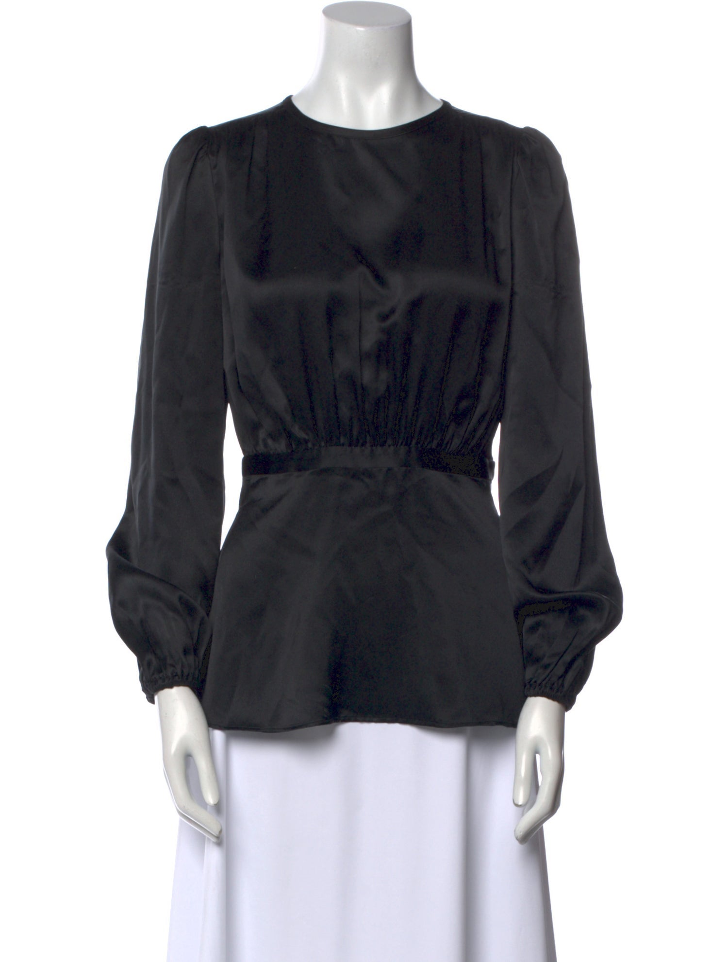 Co. Silk Crew Neck Blouse