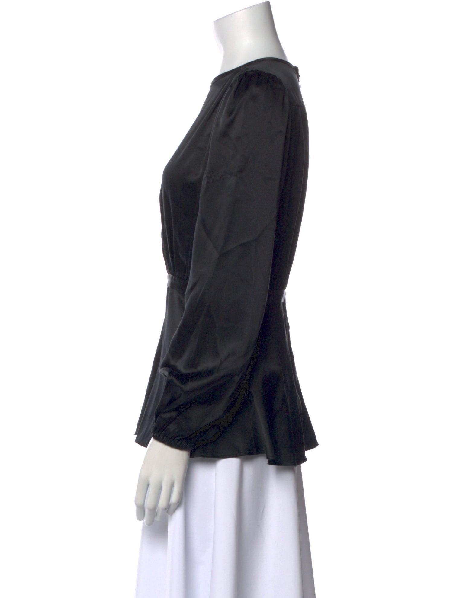 Co. Silk Crew Neck Blouse