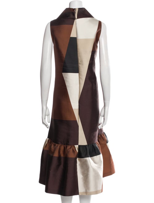 Co. Colorblock Pattern Midi Length Dress