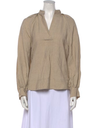 Co. V-Neck Long Sleeve Blouse