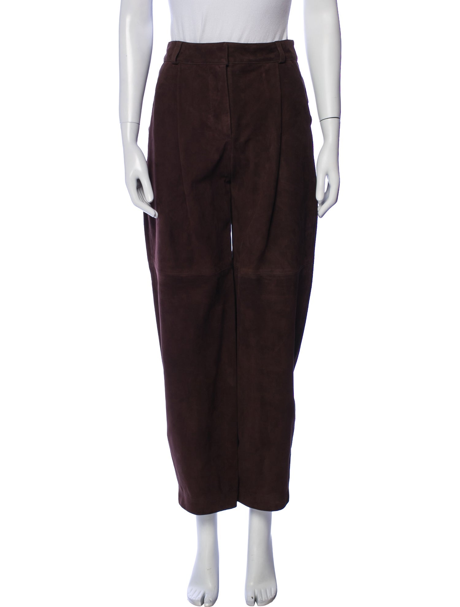 Co. Goat Leather Straight Leg Pants
