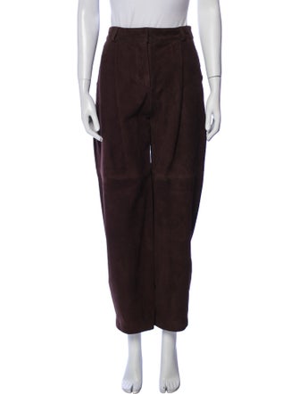 Co. Goat Leather Straight Leg Pants