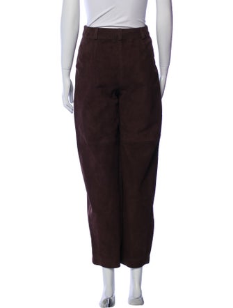 Co. Goat Leather Straight Leg Pants
