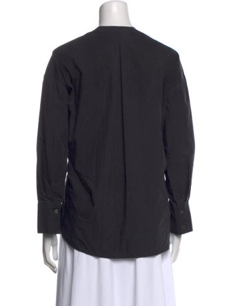 Co. V-Neck Long Sleeve Button-Up Top