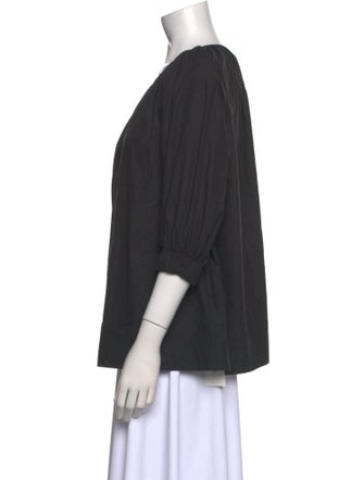 Co. Scoop Neck Three-Quarter Sleeve Blouse