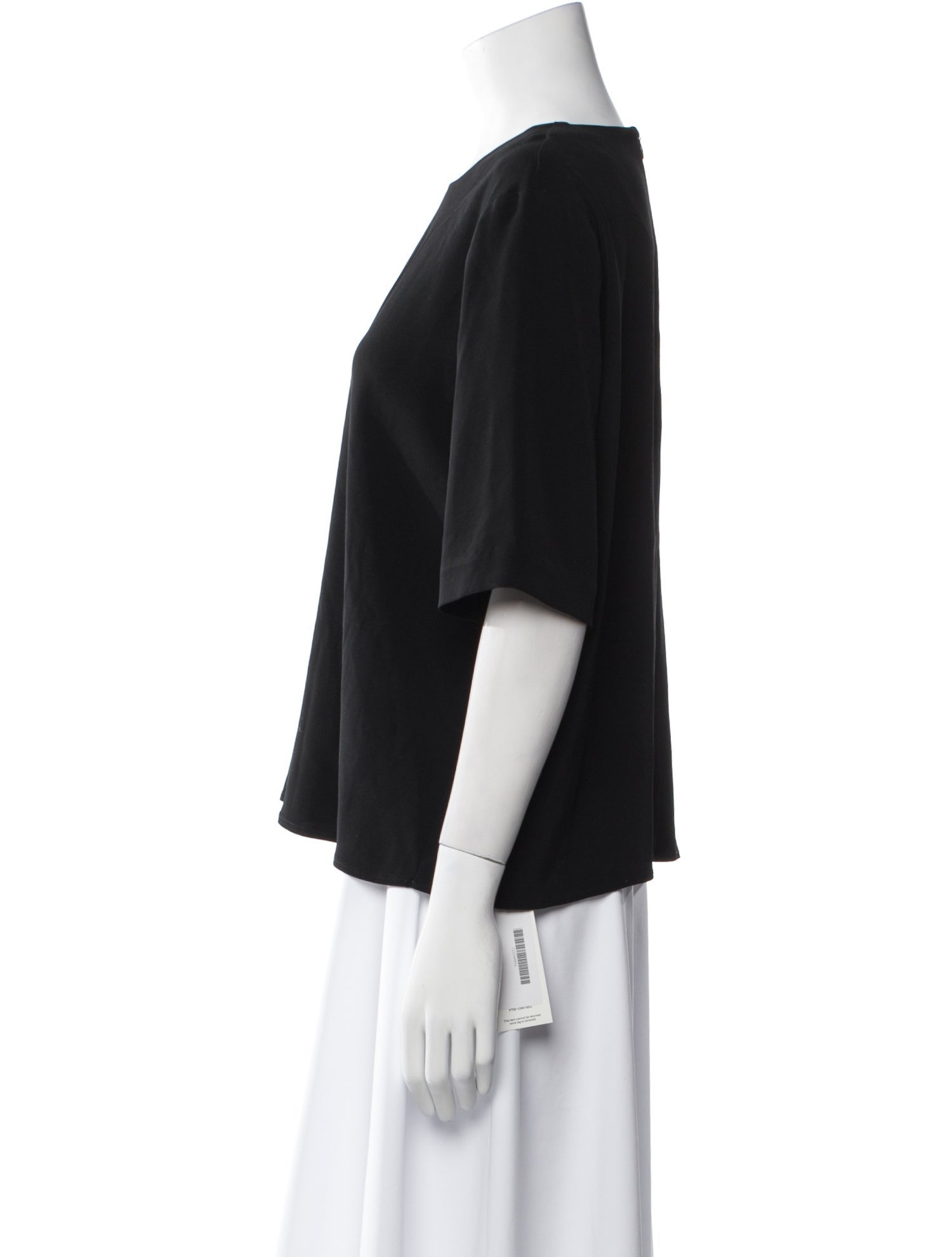 Co. Bateau Neckline Short Sleeve Blouse