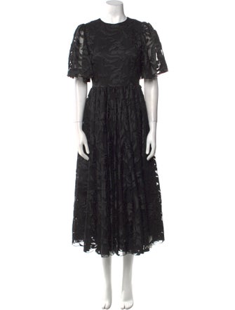 Co. Lace Pattern Long Dress