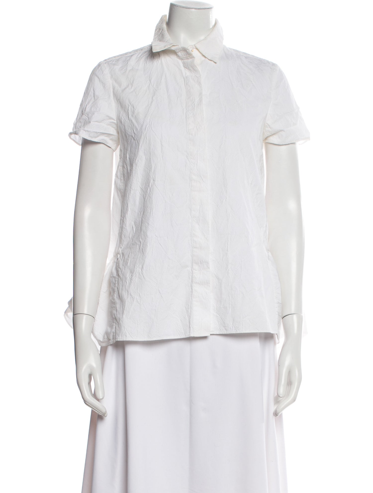 Co. Short Sleeve Button-Up Top