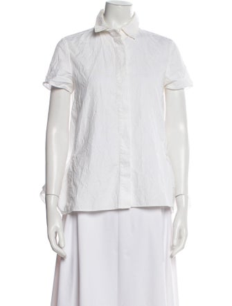 Co. Short Sleeve Button-Up Top