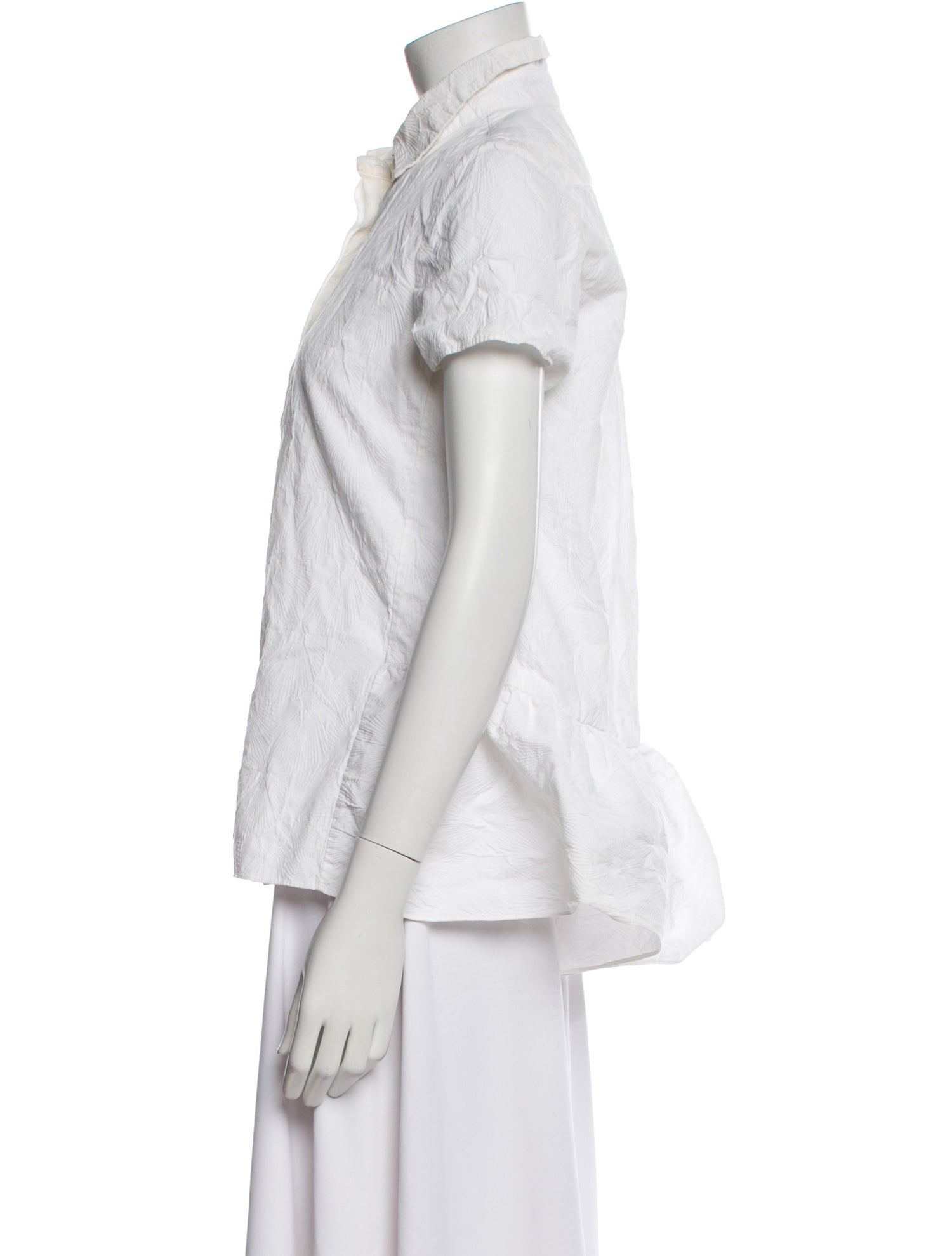 Co. Short Sleeve Button-Up Top