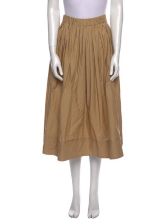 Co. Pleated Accents Midi Length Skirt