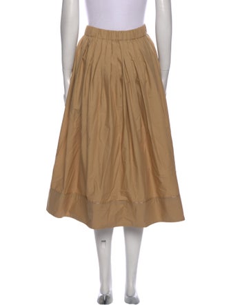 Co. Pleated Accents Midi Length Skirt