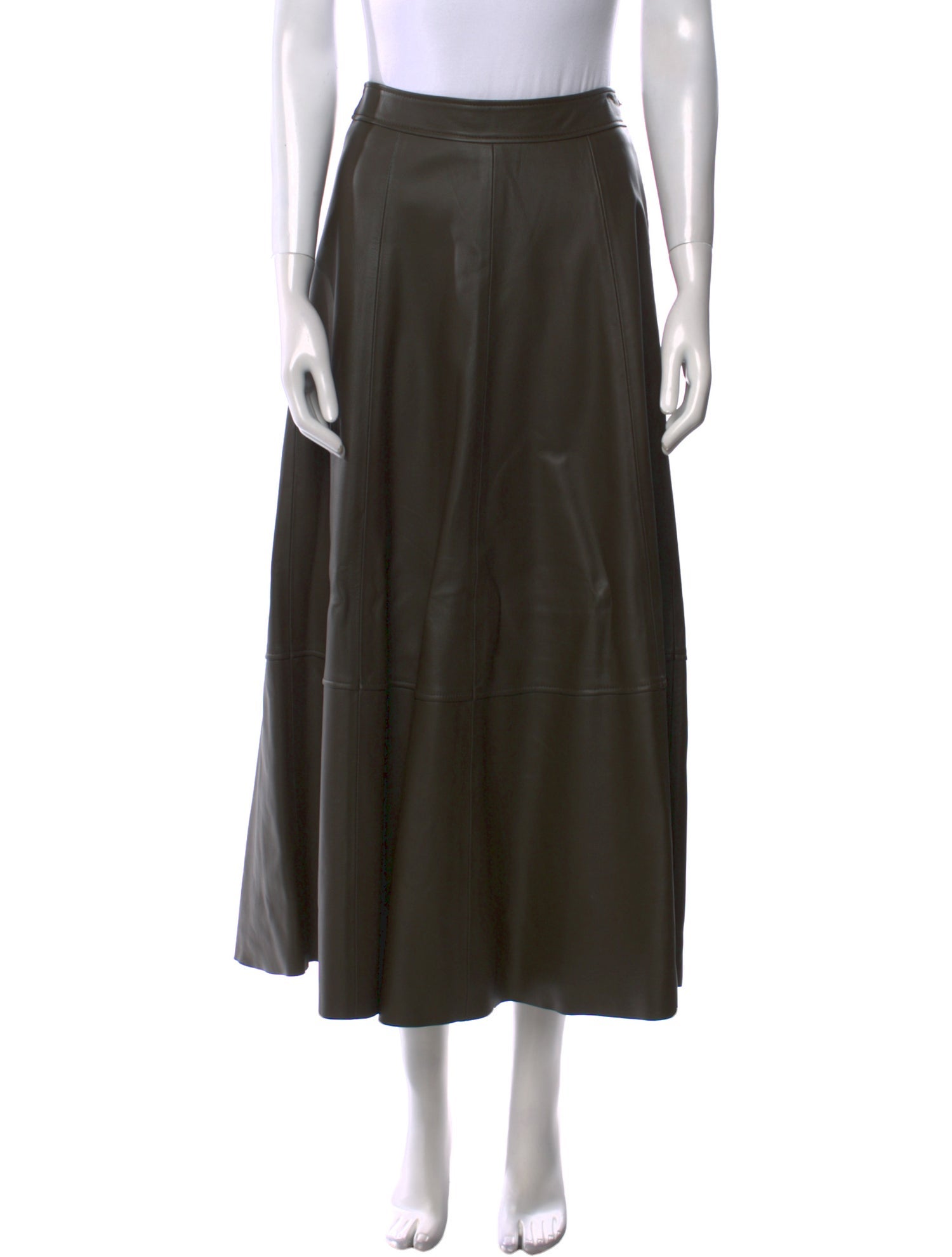 Co. Lambskin Midi Length Skirt