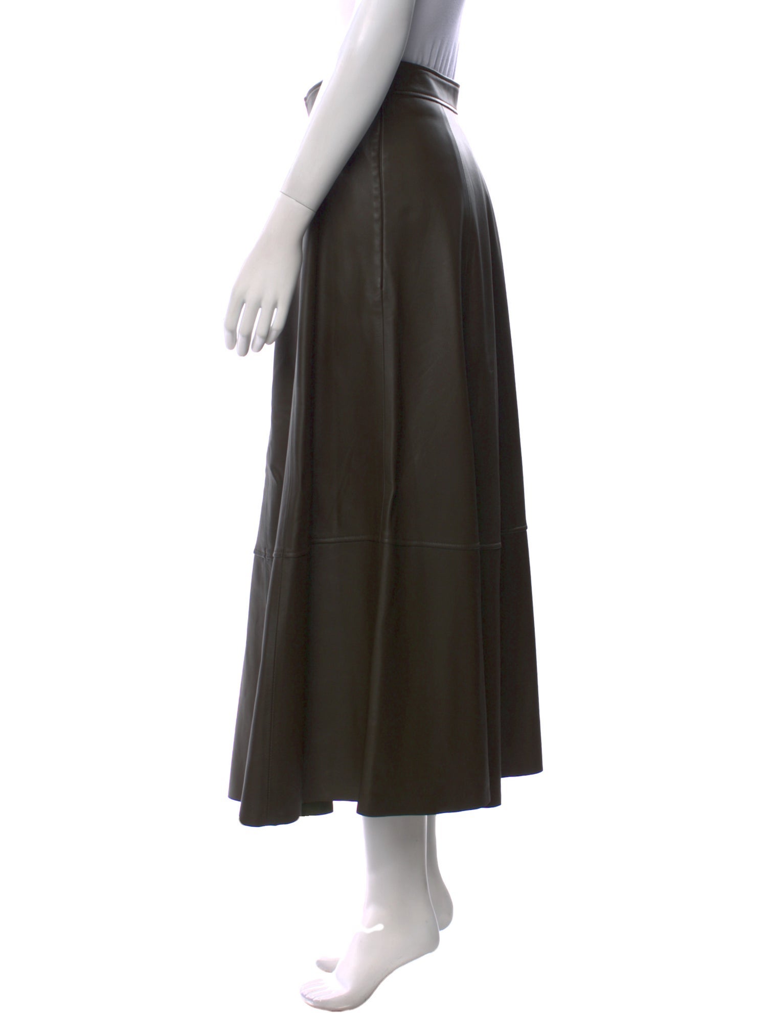Co. Lambskin Midi Length Skirt