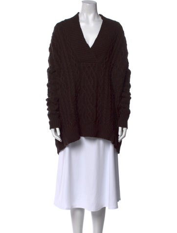 Pre-owned Co Wool V-neck Sweater In Brown