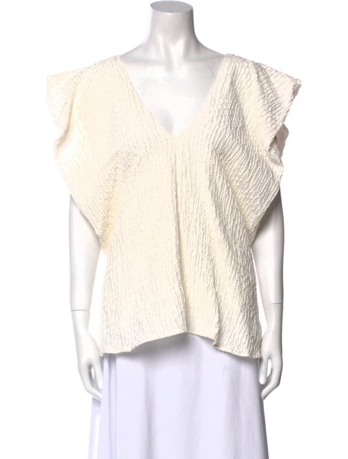 Co. Linen V-Neck Top