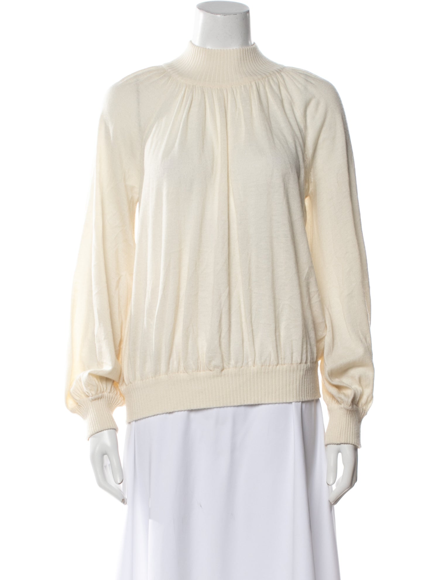 Co. Cashmere Mock Neck Sweatshirt