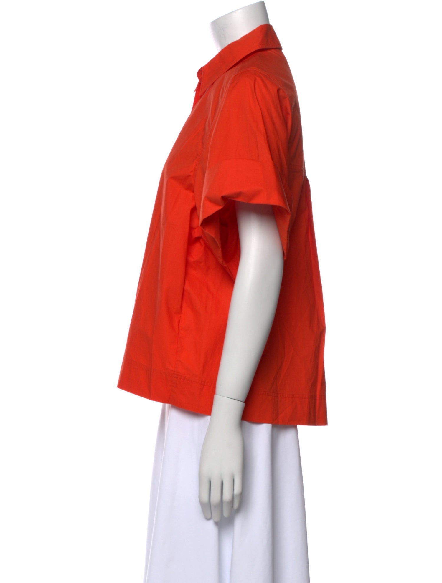 Co. Short Sleeve Button-Up Top