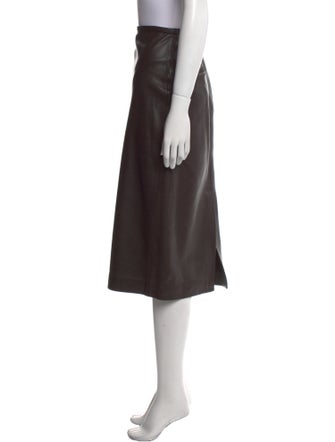 Co. Lambskin Midi Length Skirt