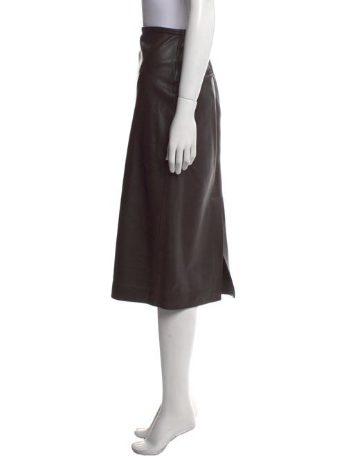 Co. Lambskin Midi Length Skirt