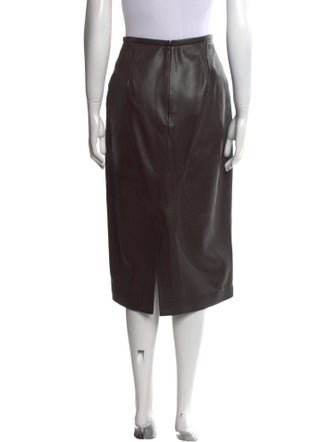 Co. Lambskin Midi Length Skirt