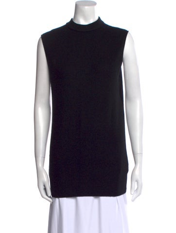 Pre-owned Co Cashmere Mock Neck Sweater In Black