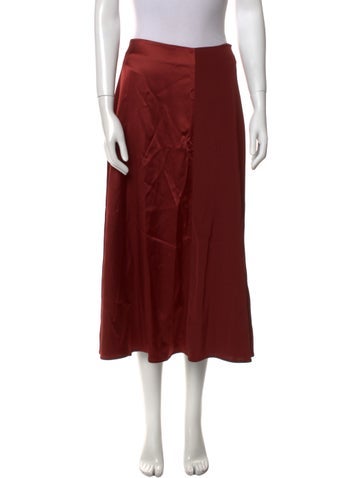 Pre-owned Co Midi Length Skirt In Red