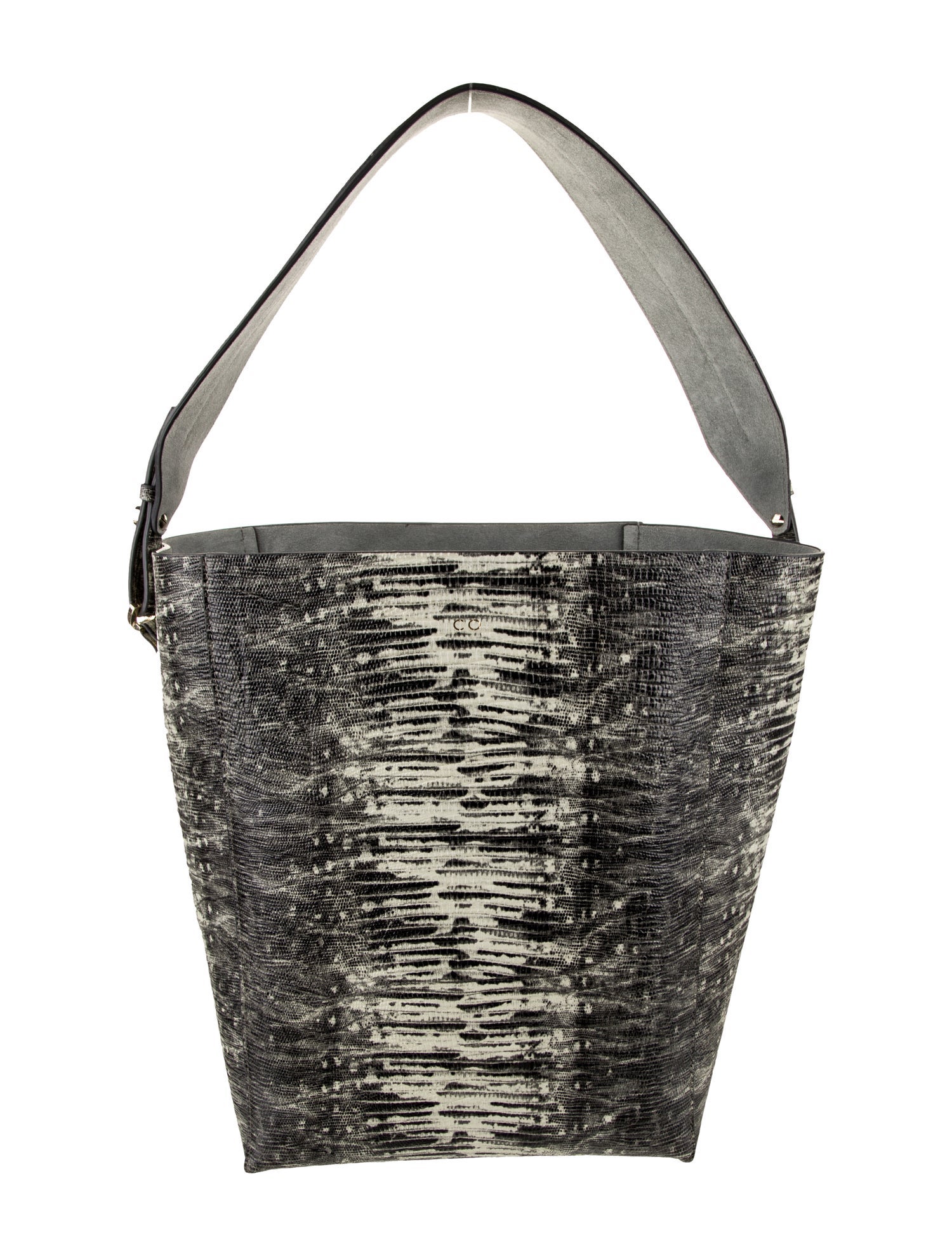 Co. Embossed Leather Bucket Bag