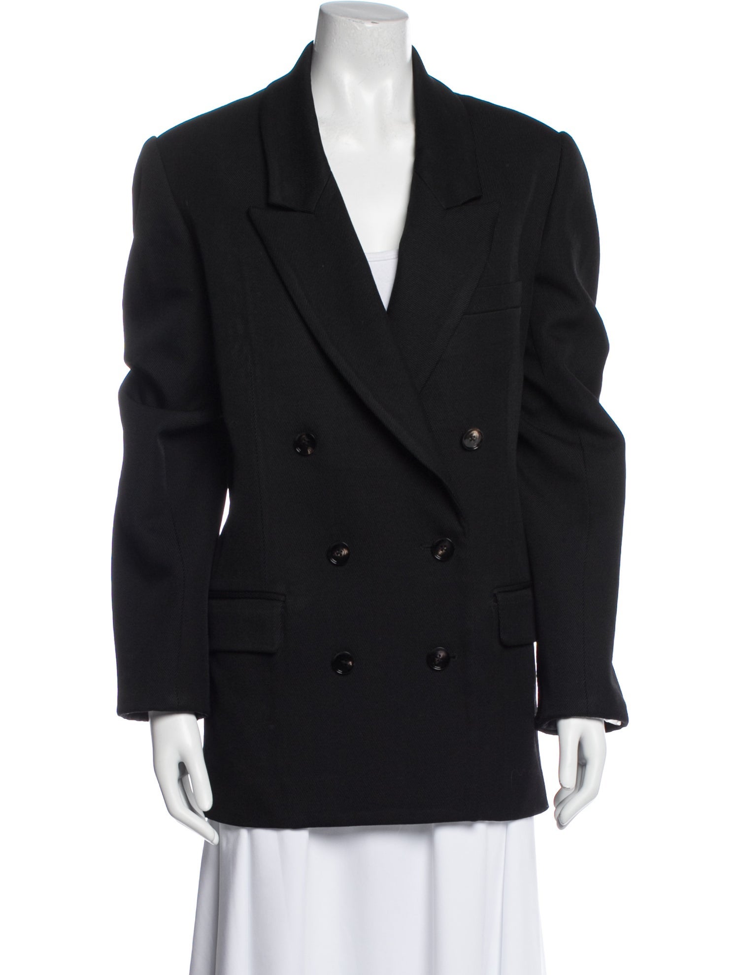 Co. Virgin Wool Plaid Print Blazer